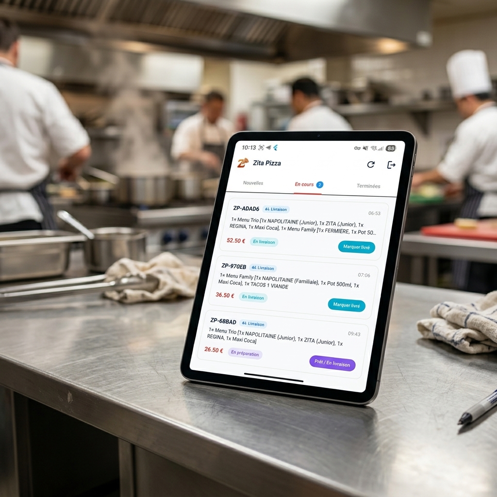 Application de gestion des commandes en cuisine